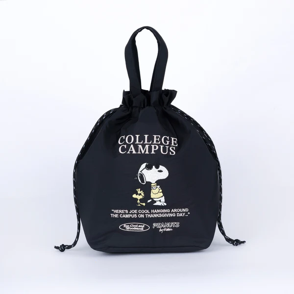 PEANUTS  PN/保冷巾着トート BK